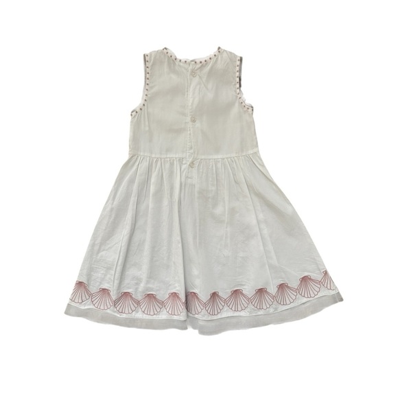 Edgehill Collection White Seashell Embroidered Dress 4T - Picture 2 of 5